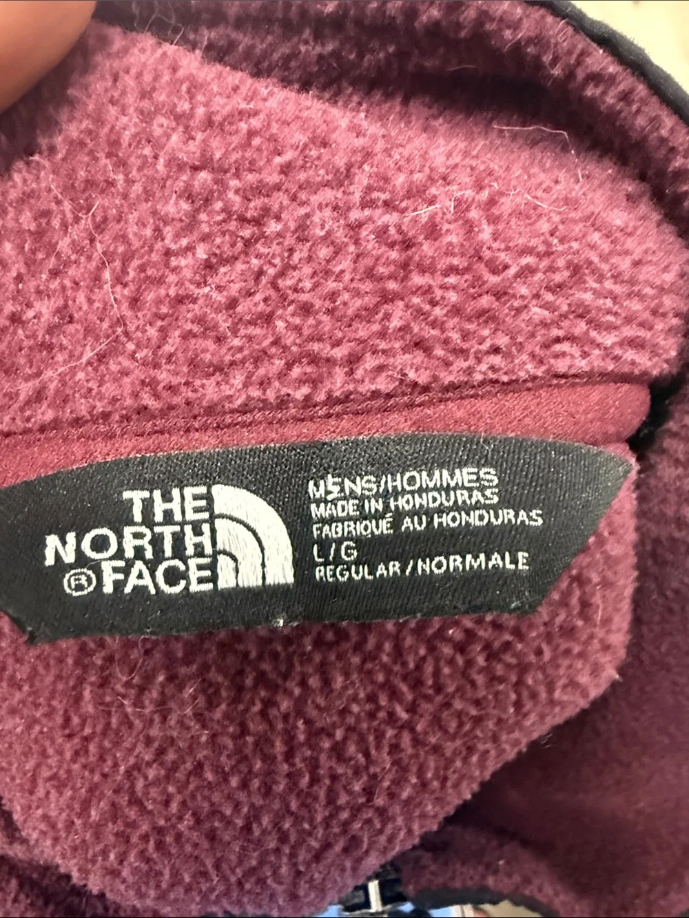 North Face Pullover fleece 200WT Tundra RTO Jacket 1/2 Zip black maroon large